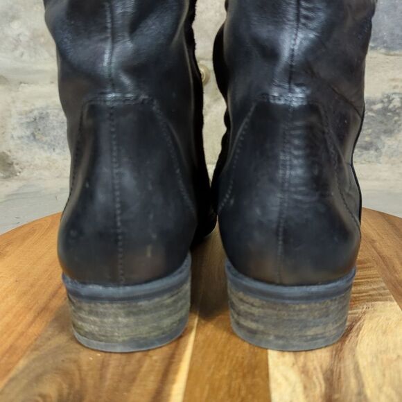 SAM Edelman black leather boots Patton size 7 riding - Picture 8 of 14